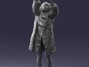 woman in coat 0261 3D-Druckmodell