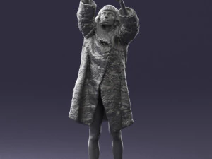 woman in coat 0261 3D Print Model