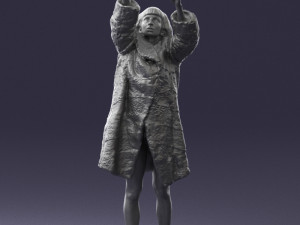woman in coat 0261 3D-Druckmodell