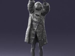woman in coat 0261 3D Print Model