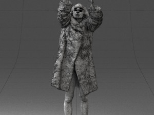 woman in coat 0261 3D-Druckmodell