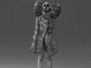 woman in coat 0261 3D Print Model
