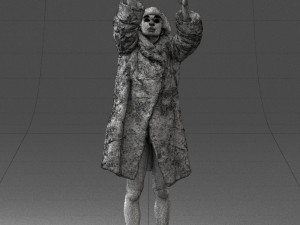 woman in coat 0261 3D-Druckmodell