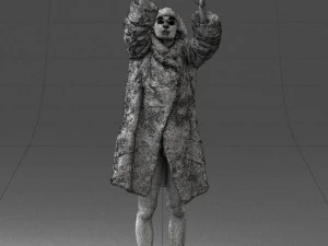 woman in coat 0261 3D Print Model