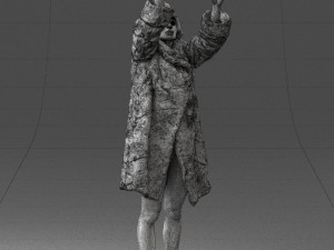 woman in coat 0261 3D-Druckmodell