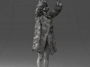 woman in coat 0261 3D Print Model