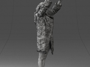 woman in coat 0261 3D-Druckmodell
