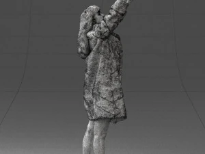 woman in coat 0261 3D Print Model