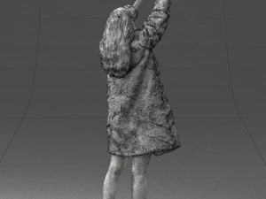 woman in coat 0261 3D Print Model