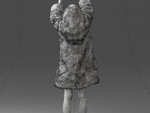 woman in coat 0261 3D-Druckmodell