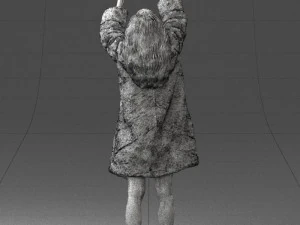 woman in coat 0261 3D Print Model