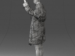 woman in coat 0261 3D-Druckmodell
