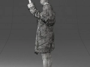 woman in coat 0261 3D Print Model
