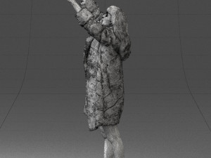 woman in coat 0261 3D-Druckmodell