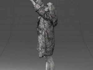 woman in coat 0261 3D Print Model