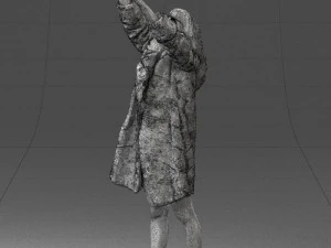 woman in coat 0261 3D Print Model
