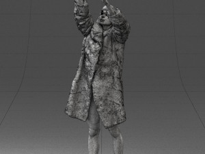 woman in coat 0261 3D-Druckmodell