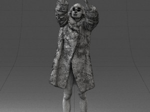 woman in coat 0261 3D-Druckmodell