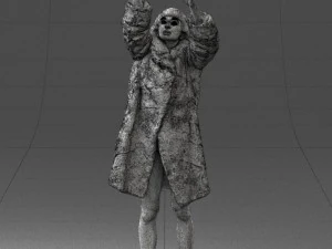 woman in coat 0261 3D Print Model