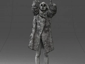 woman in coat 0261 3D Print Model