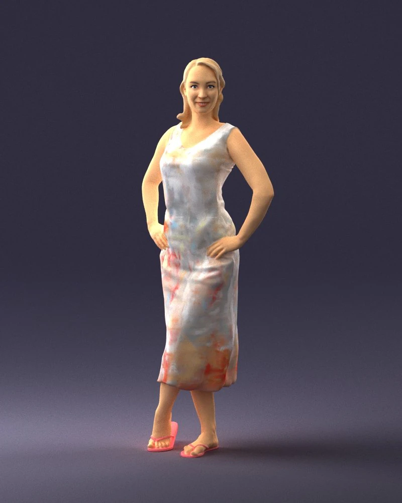 woman in pose 0262 3d print ready 3D Print Model .c4d .max .obj .3ds .fbx .stl .blend 