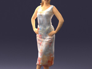 woman in pose 0262 3d print ready Model do druku 3D
