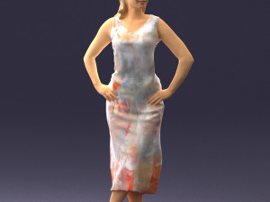 woman in pose 0262 3d print ready Model do druku 3D