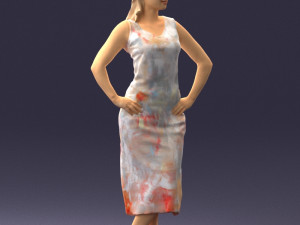woman in pose 0262 3d print ready Model do druku 3D