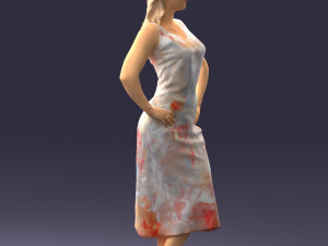 woman in pose 0262 3d print ready Model do druku 3D