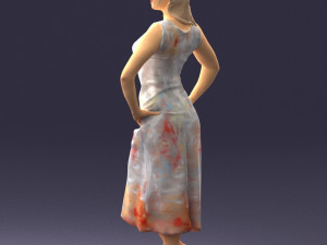 woman in pose 0262 3d print ready Model do druku 3D