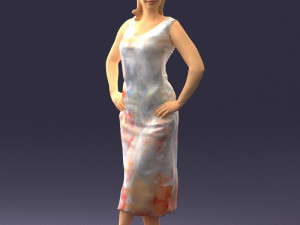 woman in pose 0262 3d print ready Model do druku 3D