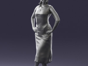 woman in pose 0262 3d print ready Model do druku 3D