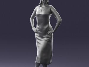woman in pose 0262 3d print ready Model do druku 3D
