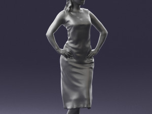 woman in pose 0262 3d print ready Model do druku 3D
