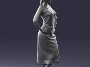 woman in pose 0262 3d print ready Model do druku 3D