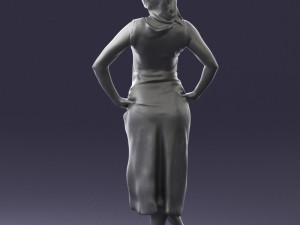 woman in pose 0262 3d print ready Model do druku 3D