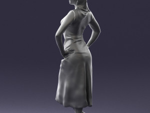 woman in pose 0262 3d print ready Model do druku 3D