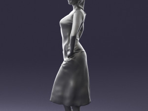 woman in pose 0262 3d print ready Model do druku 3D