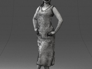woman in pose 0262 3d print ready Model do druku 3D