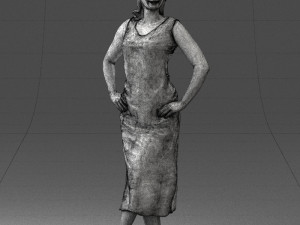 woman in pose 0262 3d print ready Model do druku 3D
