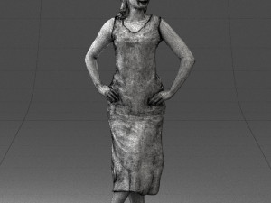 woman in pose 0262 3d print ready Model do druku 3D