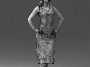 woman in pose 0262 3d print ready Model do druku 3D