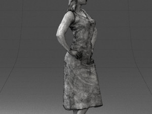 woman in pose 0262 3d print ready Model do druku 3D