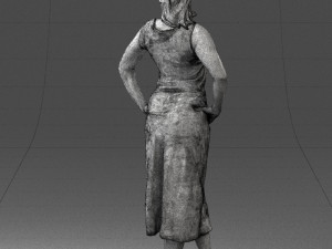 woman in pose 0262 3d print ready Model do druku 3D