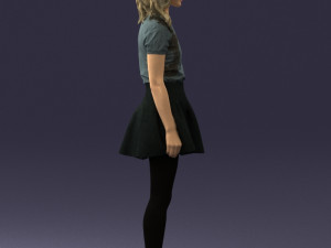 woman in black dress 0267 3D 모델