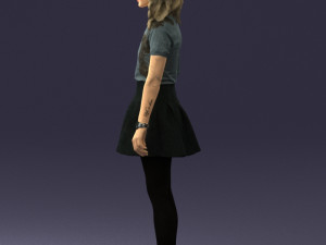 woman in black dress 0267 3D 모델