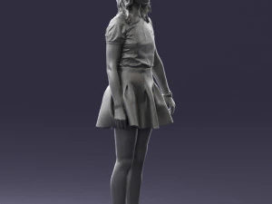 woman in black dress 0267 3D Model