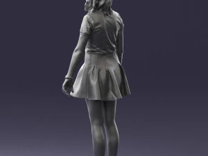 woman in black dress 0267 3D Model
