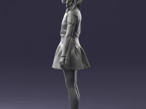 woman in black dress 0267 3D Model