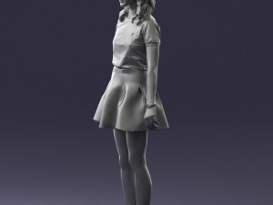 woman in black dress 0267 3D 모델